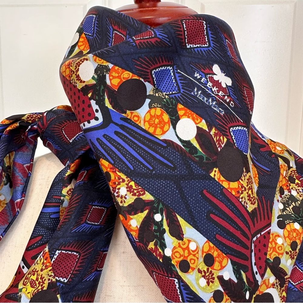 MaxMara Multicolor Patterned Scarf - Picture 6 of 11